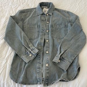 12th tribe denim button down shirt